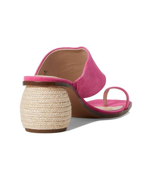 Pelle Moda Pink Lahni Slide Sandal Wedge Shoes, Leather