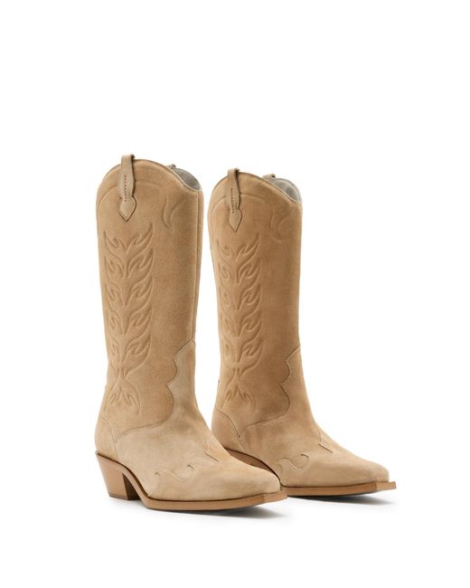 AllSaints Natural Dolly Suede Boot