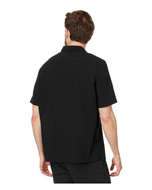 AllSaints Black Valley Short Sleeve Shirt for men