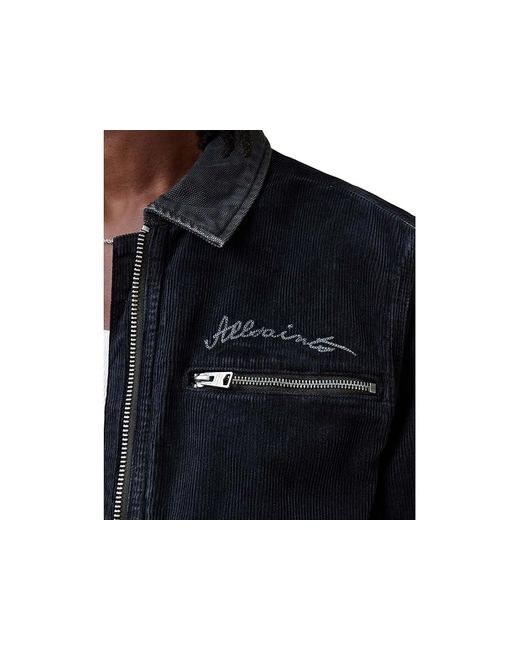 AllSaints Blue Rothwell Cord Jacket, Cotton for men