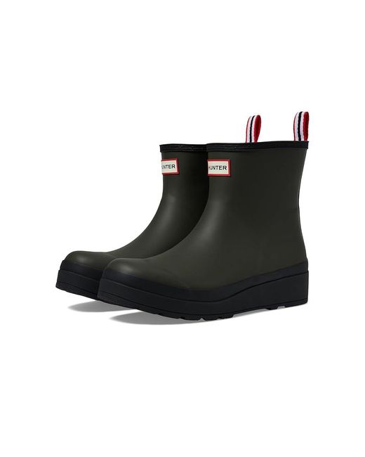 Hunter Black Play Short Boot Rain Boots, Rubber