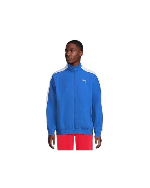 PUMA Blue T7 Oversized Track Jacket Jacket, Nylon for men
