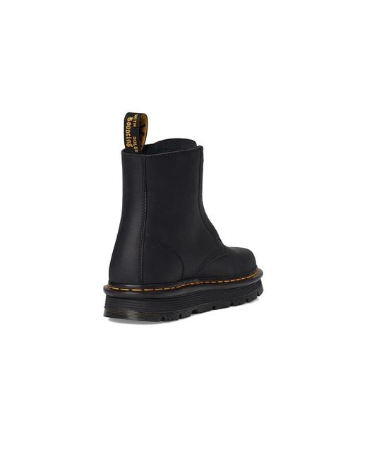 Dr. Martens Black Zebzag Laceless Boots Uk 6 (Us 7