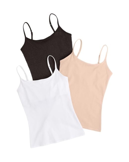 Pact Organic Cotton Shelf Bra Camisole 3-pack | Lyst