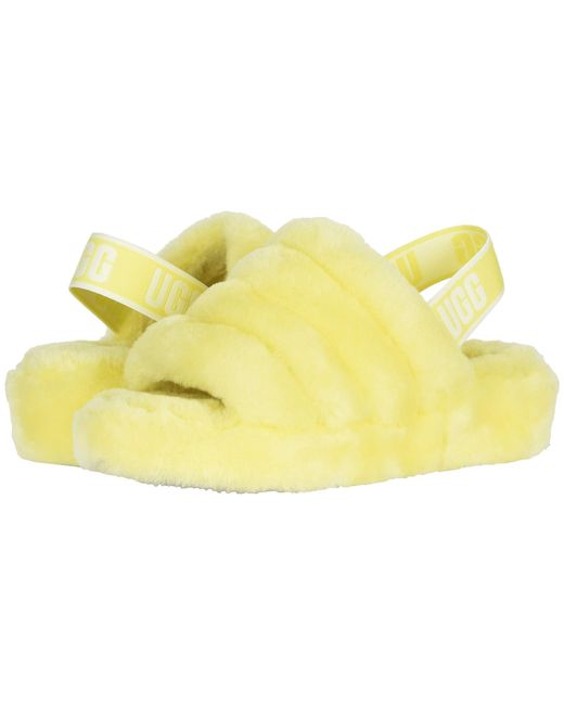 Ugg Yellow Fluff Yeah Slide (pink Dawn) Women's Slippers