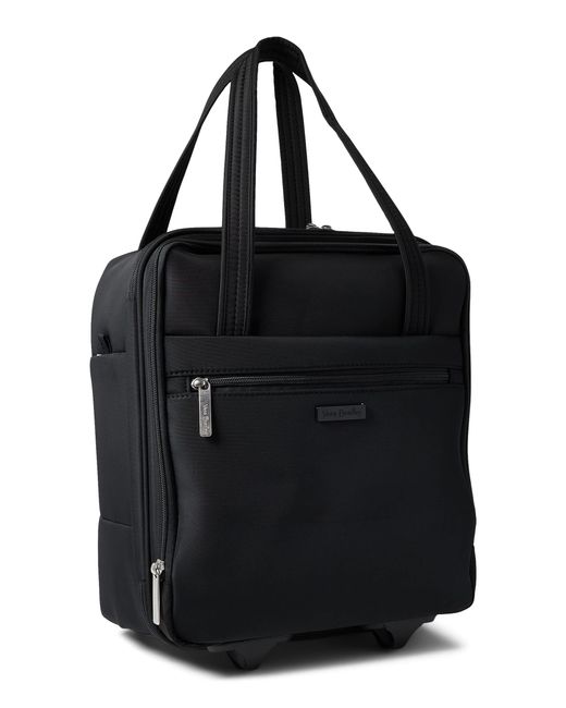 Vera Bradley Synthetic Softside Underseat Rolling Work Bag in Black Lyst
