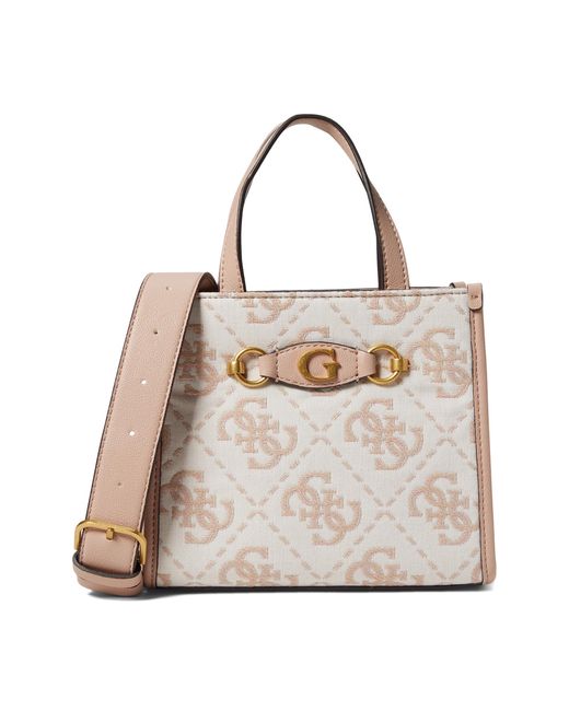 Guess Natural Izzy Double Compartment Mini Tote