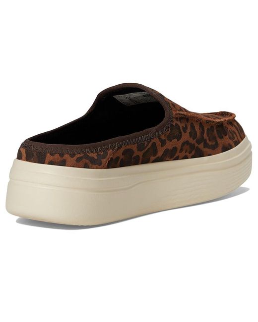 HeyDude Brown Austin Lift Classic Shoes, Suede