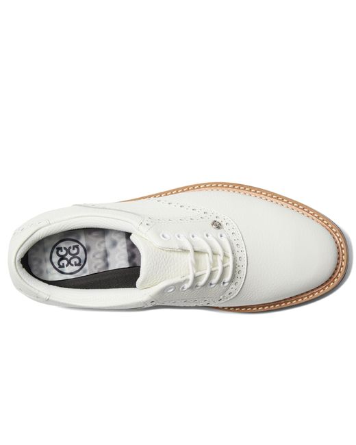 G/FORE White Tonal Saddle Gallivanter Golf Shoes for men