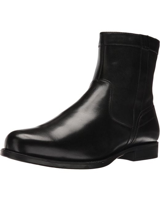 Florsheim Leather Midtown Plain Toe Zip Boot in Black for Men - Lyst