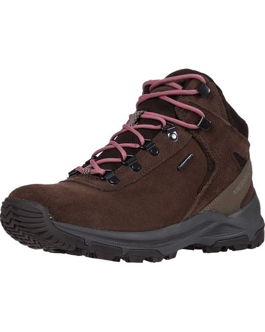 Merrell Suede Erie Mid Waterproof in Brown - Lyst