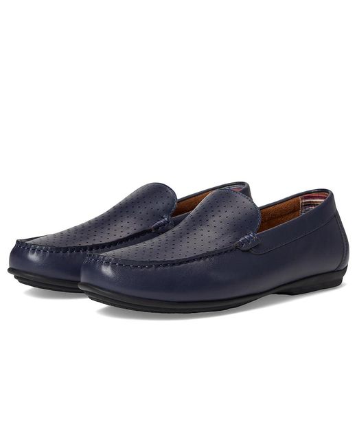 Stacy Adams Blue Conroy Moc Toe Driver Lace-Up Boots for men