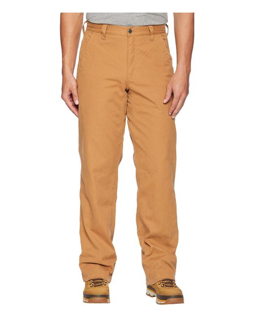 Mountain Khakis Brown Flannel Lined Original Mountain Pants Relaxed Fit for men