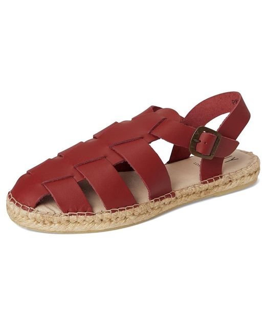 Fly London Red Sowa551Fly Sandals, Leather/Rubber