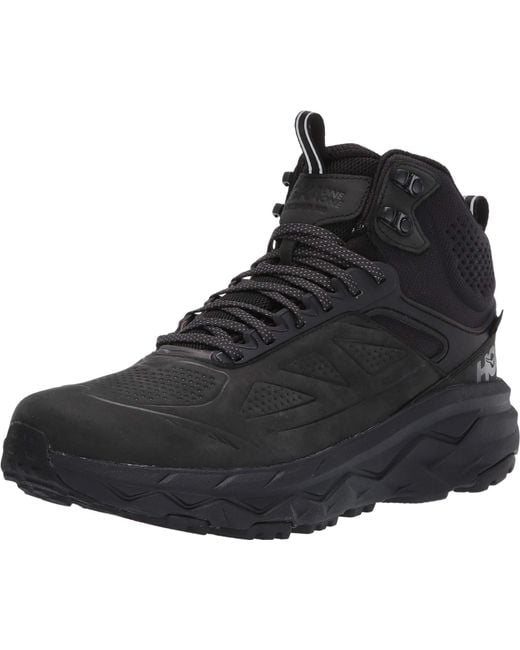 Hoka One One Leather Challenger Mid Gore-tex in Black for Men - Lyst