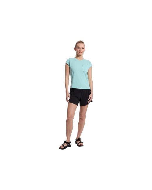 Columbia Blue Boundless Trektm Short Sleeve T-Shirts Clothing, Elastane/Polyester