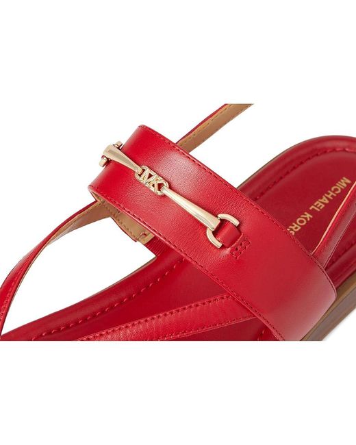 MICHAEL Michael Kors Red Lena Sandal Sandals, Synthetic