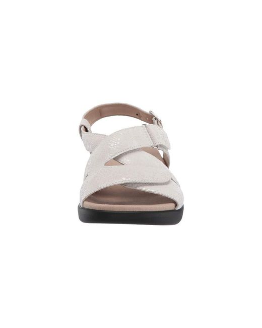 SAS White Huggy Adjustable Comfort Sandal (Vanilla) Shoes