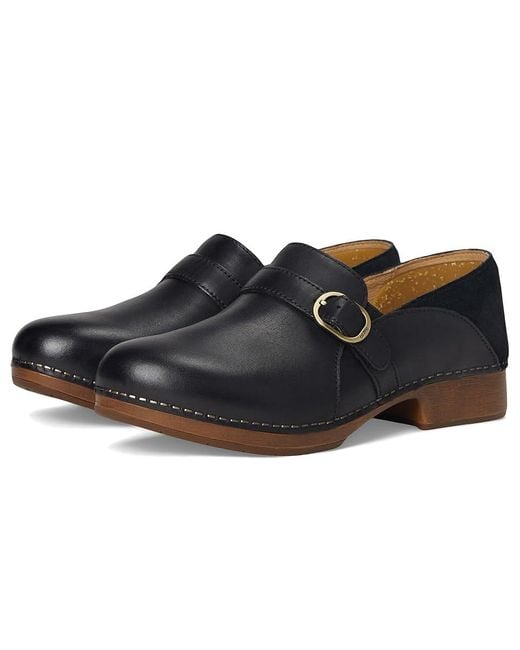 Dansko Black Margaret Shoes, Leather