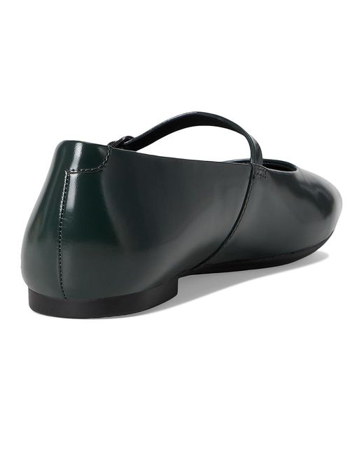 Ecco Black Margot Mary Jane Ballerina Ballet Flat Shoes, Leather
