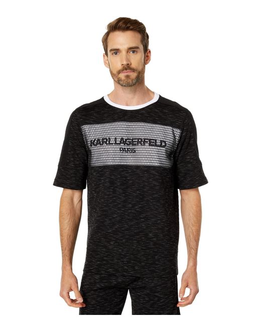 Short Sleeve Contrast Fabric Pullover 