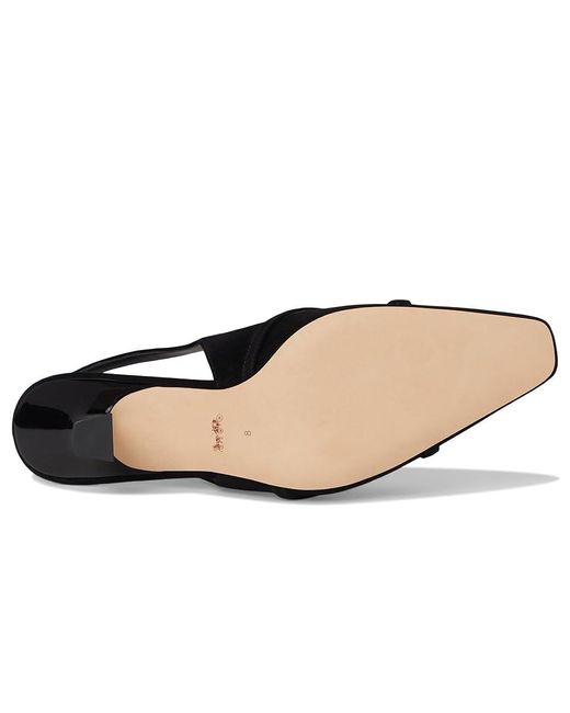 COACH Black Rowyn Slingback High Heels, Leather
