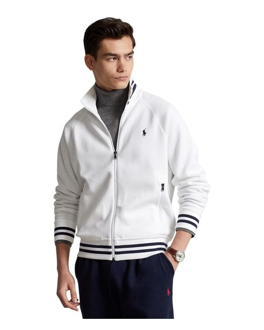Polo Ralph Lauren Double-knit Track Jacket in White for Men