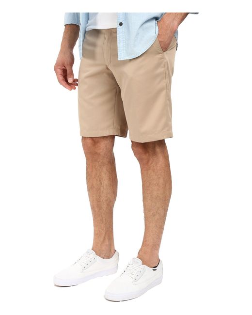 Perry Ellis Portfolio Synthetic Performance Shorts in Beige (Natural ...