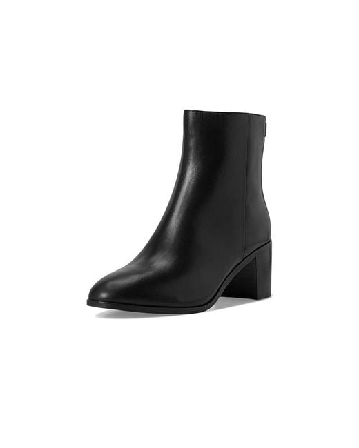Ralph Lauren Black Cassie Burnished Leather Bootie Boots 6.5 B