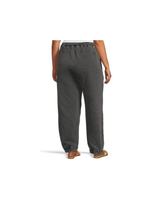 Free People Black Slow It Down Joggers Clothing Lg 12) Cotton/Polyester