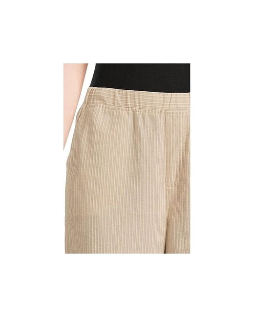 Mod-o-doc Natural Cropped Wide Leg Pants Casual Pants, Cotton/Polyester