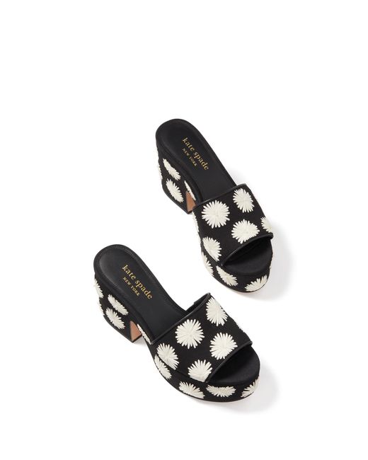 Kate Spade Black Ibiza Pom Pom Floral