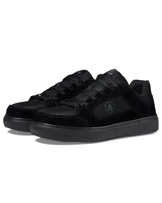 Volcom Black Evolve Eh Comp Toe Shoes, Leather/Suede for men