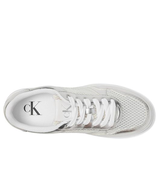 Calvin Klein White Heyra Shoes, Leather/Suede