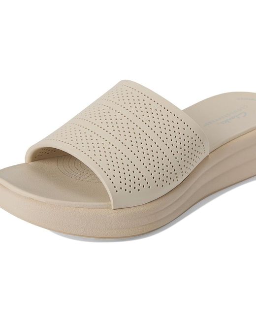 Clarks White Drift Twist Sandals 6 B