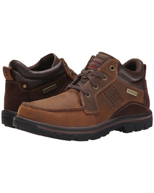 Skechers Leather Relaxed Fit Segment - Melego in Dark Brown (Brown) for Men  - Save 47% | Lyst