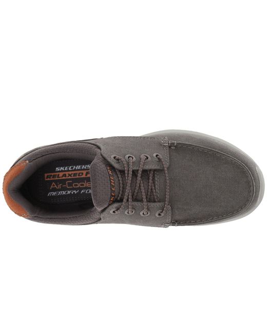 Skechers Canvas Relaxed Fit: Elent - Mosen in Gray for Men | Lyst