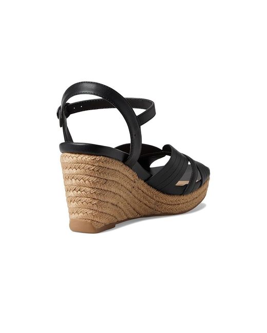 Kenneth Cole Black Comi Wedge Shoes, Leather/Rubber