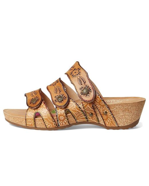 Spring Step Brown Carbone Wedge Shoes, Leather