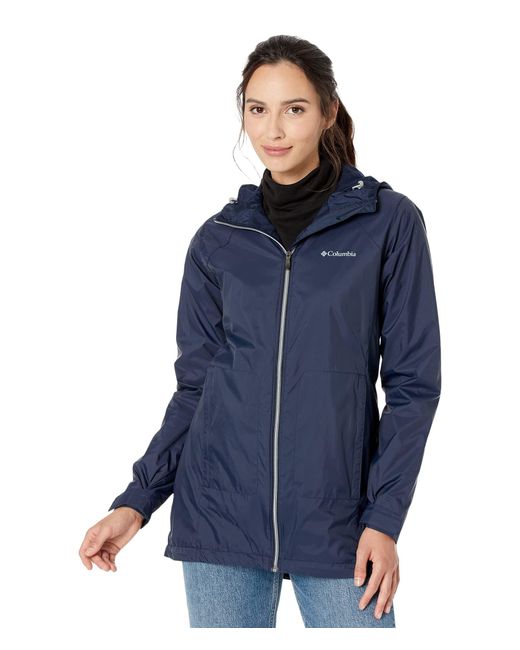 Columbia Synthetic Switchback Lined Long Jacket in Navy (Blue) | Lyst