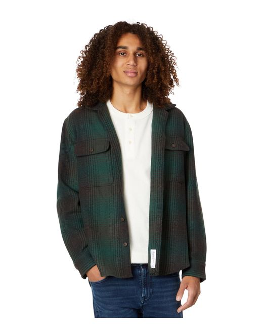 Madewell Green Brushed Easy Shirt-jacket In Italian Fabric for men