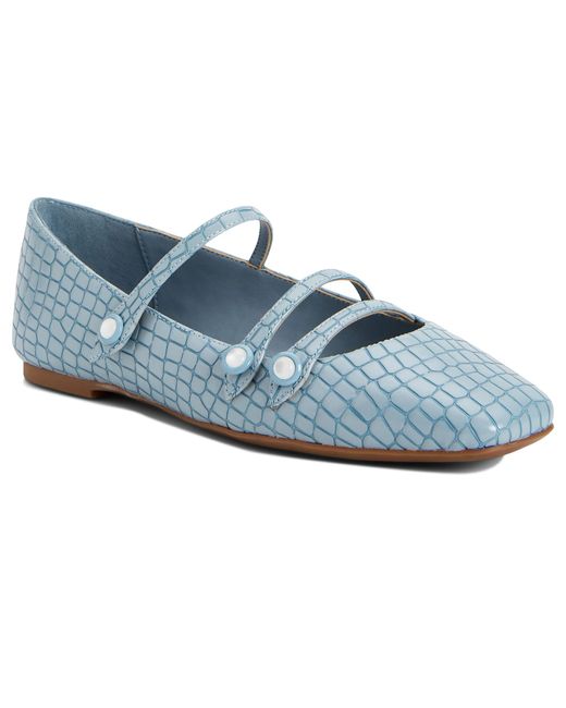 Katy Perry Rubber The Evie Button Flat in Blue | Lyst