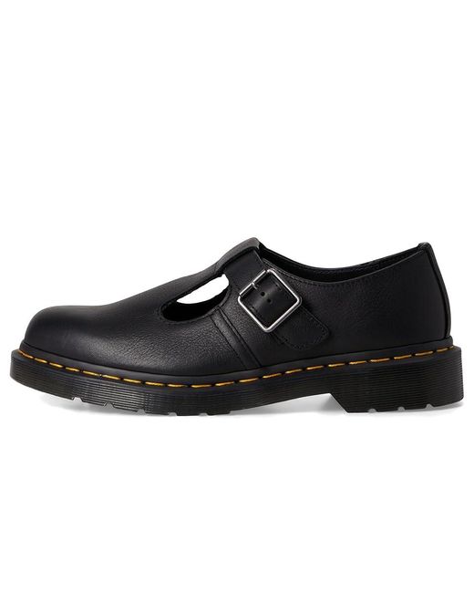 Dr. Martens Black Polley T Bar Shoes Flat Shoes Uk 3 (Us 4