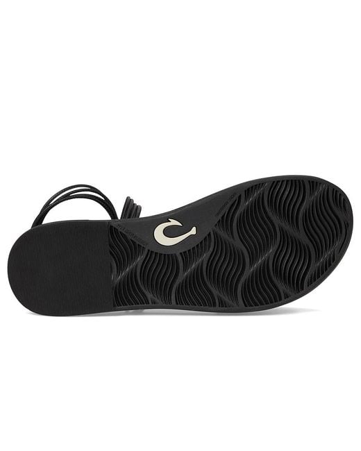 Olukai Black Tiare Wrap Sandals/ 7 B