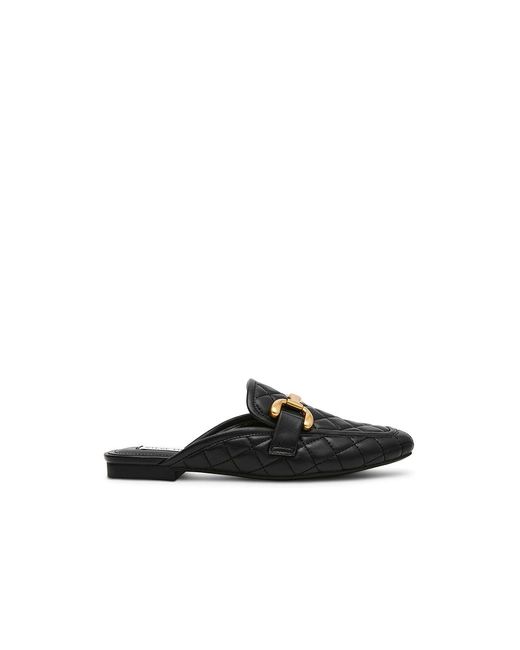 Steve Madden Black Fortunate Flat Shoes, Suede