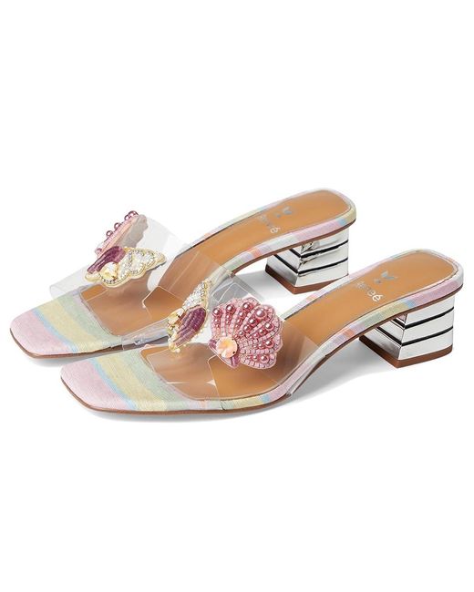 J. Reneé Black Seeshell Sandals Clear/Pastel 10 M (B) Synthetic