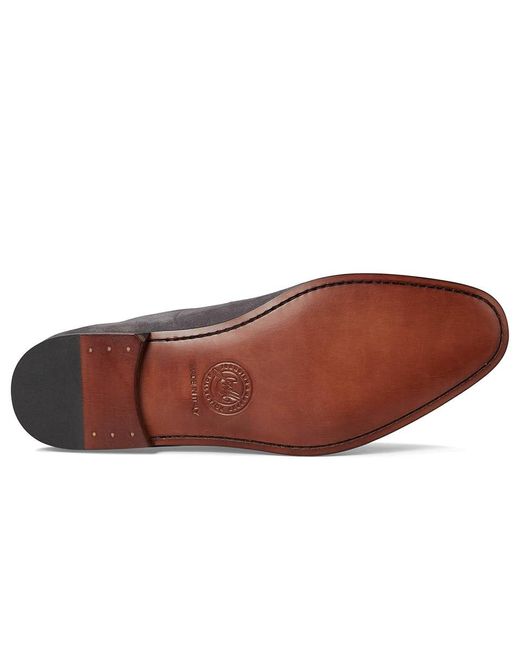 Johnston & Murphy Black Taylor Bit Shoes, Leather/Suede for men