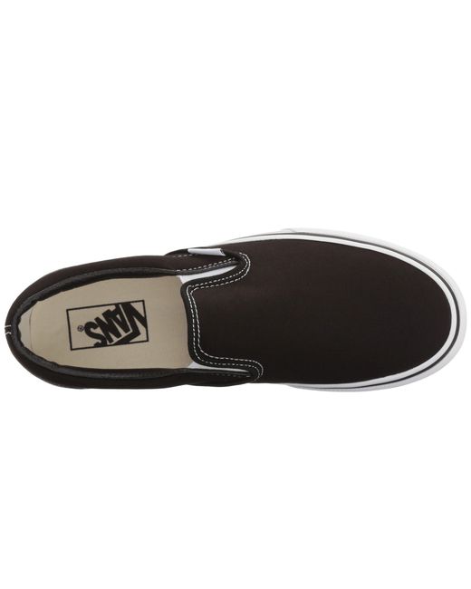 black slip on platform vans