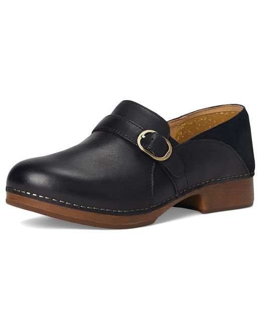 Dansko Black Margaret Shoes, Leather