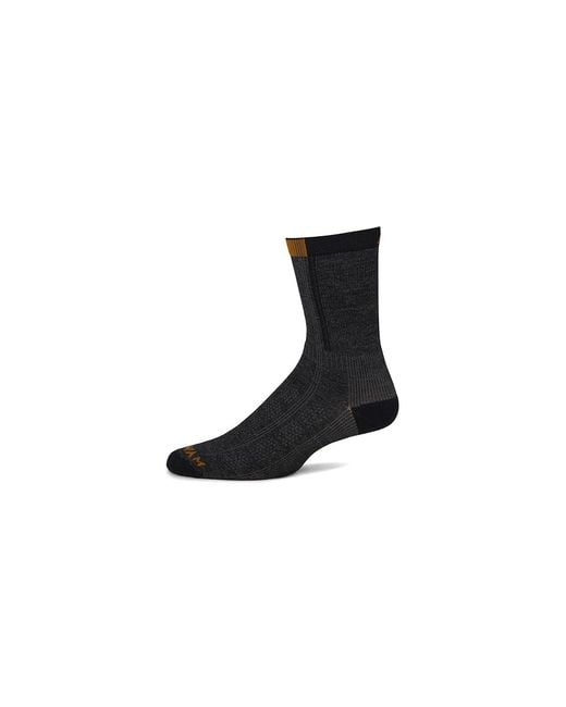 Wigwam Black Rebel Mid-Crew Crew Cut Socks Shoes Xl (Us Shoe 12-15) Merino/Nylon/Polyester for men